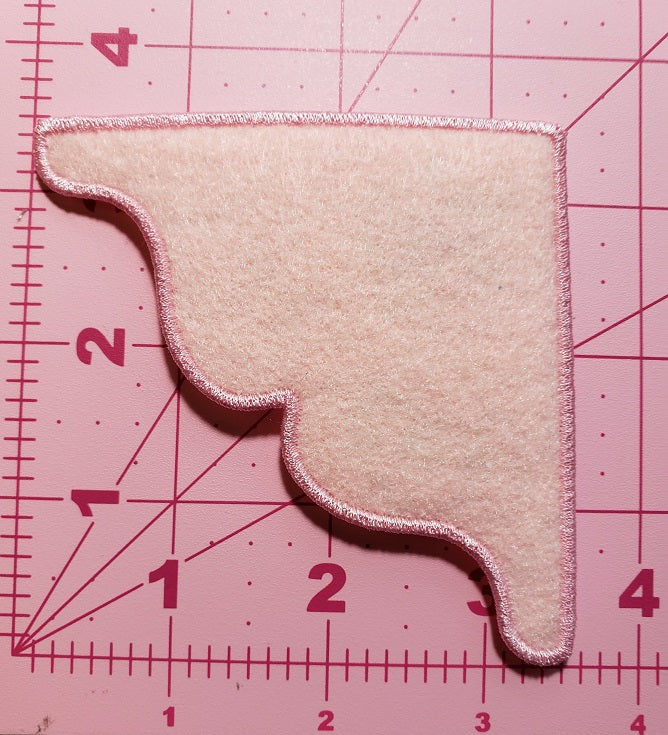 "S" Violet Monogrammed Corner Bookmark