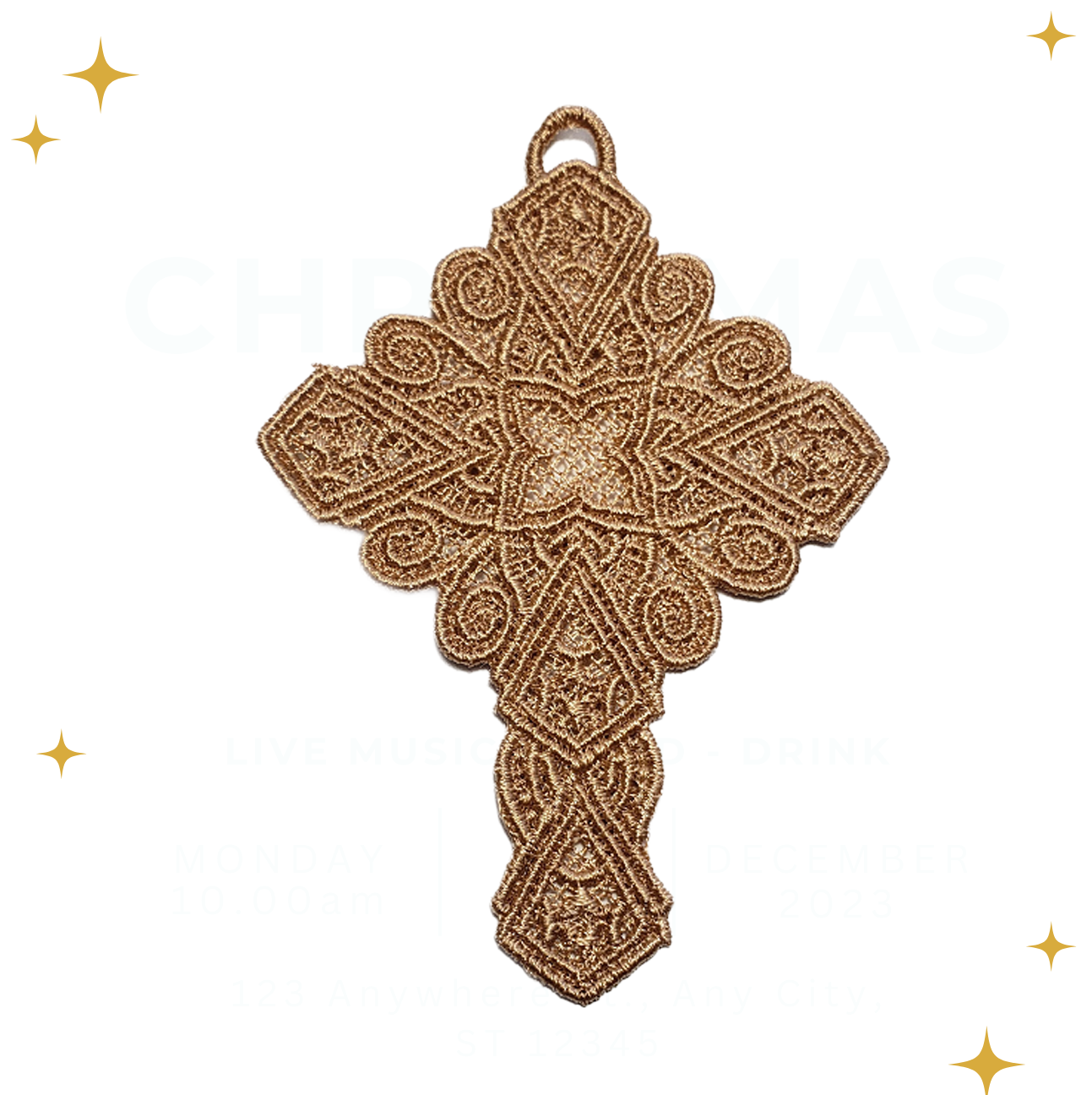 Small Lace Cross bookmark