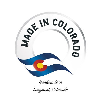 Made in Colorado. Handmade in Longmont, Co Logo