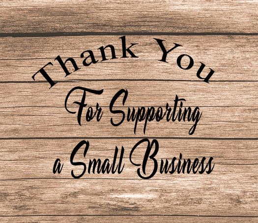 Thank you for supporting a small business logo