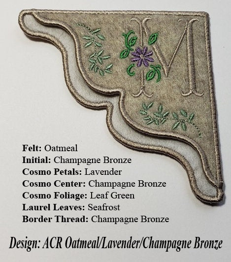 Monogrammed Cosmo Corner Bookmark with the initial "M"