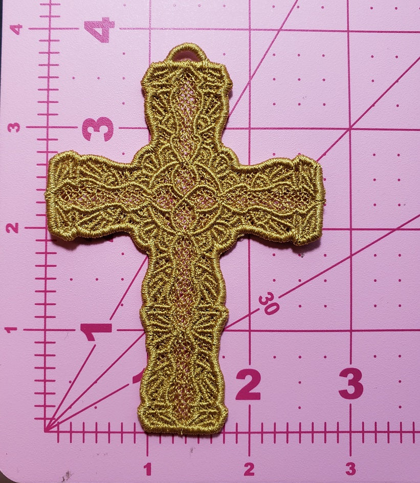 Small Lace Cross bookmark 